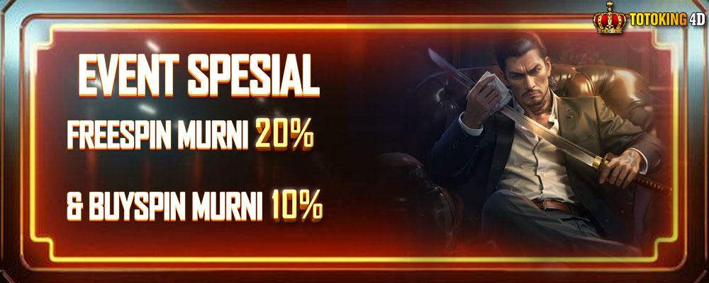 Event FREESPIN MURNI 20% & BUY FREESPIN 10%